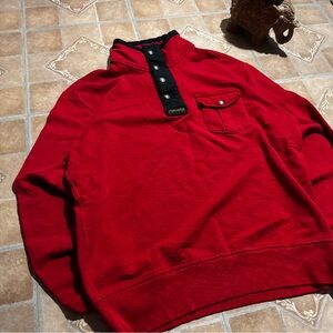 Vintage Polo Ralph Lauren Red Quarter-Snap Pullover - Size Large
